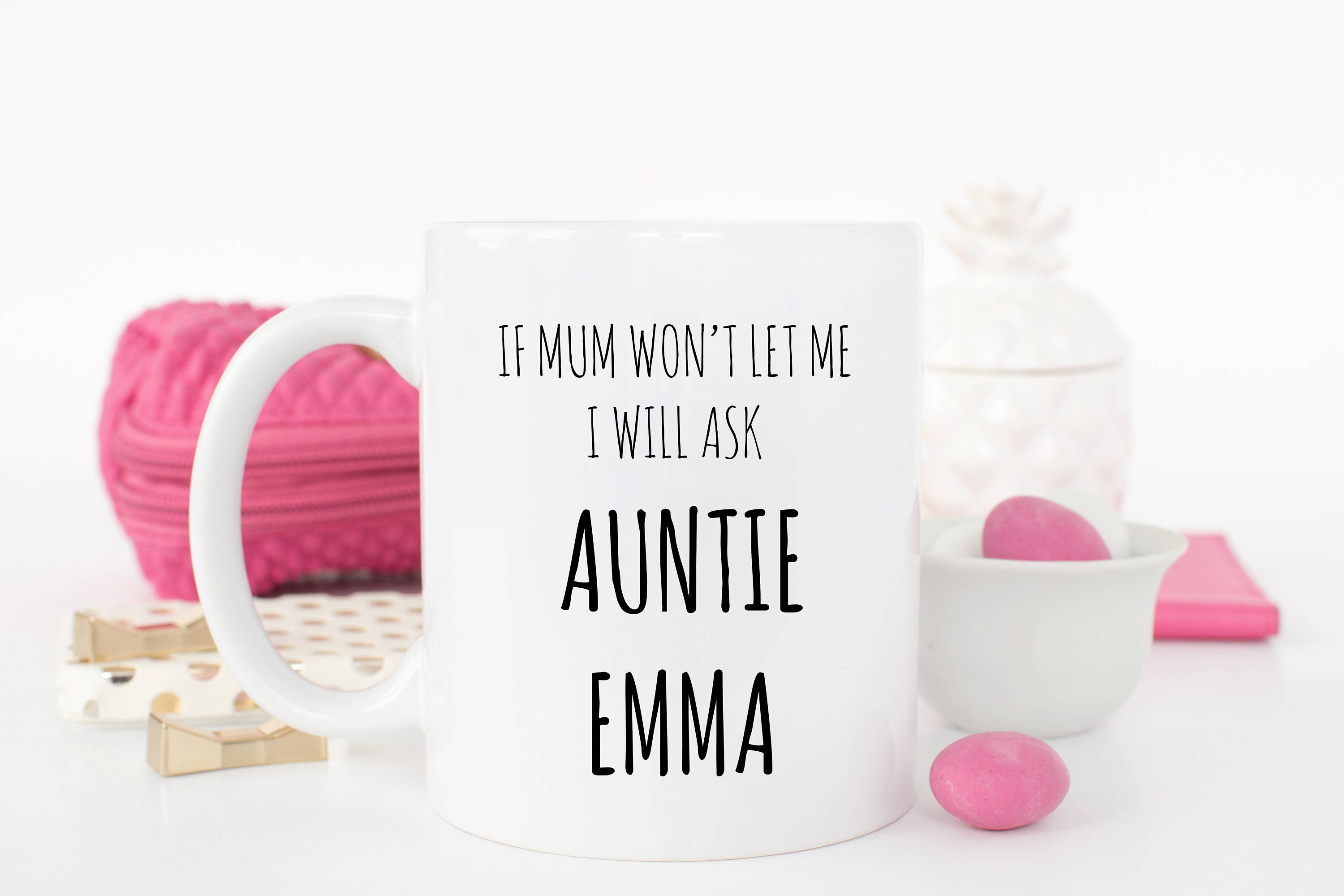 Personalised Ask Auntie Mug Etsy