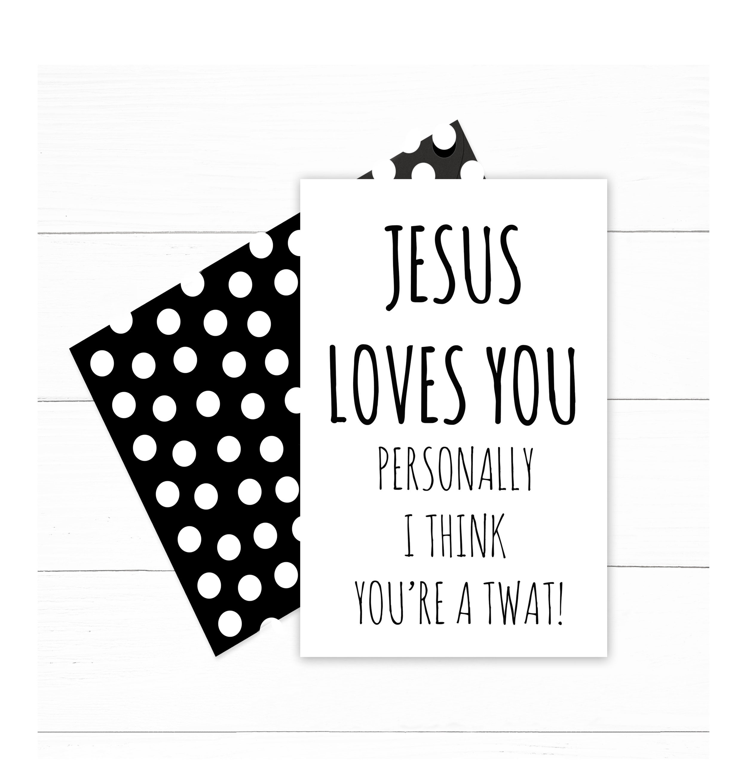 Keepsake Card JESUS LOVES YOU | Etsy