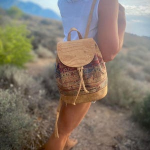 Cork backpack "LOLA" - #corkbackbag #vegan #sustainable #nature #cork #wood #bag