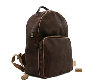 Cork backpack "CORTEZ" - #cork backbag #backback #vegan #sustainable #nature #cork #travel #bag