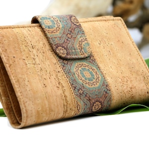 Cartera de corcho "TESSA" - #cork #wallet #purse #corkbag #portmonee #vegan