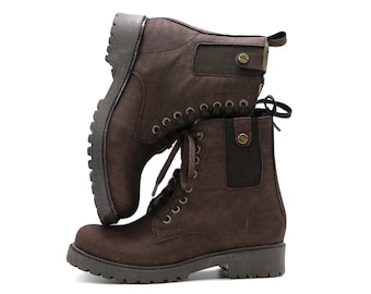Cork boots &quot;LIBRE dark&quot; - #cork #boots #cork #boots #vegan #sustainable #environmentallyfriendly #Nature #nature #wood #shoes