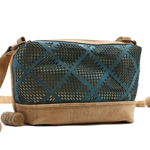 Bolso bandolera de corcho 'PALMEIRA agua' - #corcho #bolso #corcho #bolso #vegano #sostenible #hombro #bolso #Naturaleza #naturaleza #bandolera