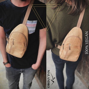 Bolso bandolera de corcho 'AVEIRO' - para mujer y hombre #cork #bolso de hombro #kork #bolso de mano #vegano #sostenible #backbag #bag #unisex