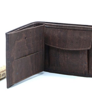 Cartera de corcho "JOEL dark" - #cork #wallet #wallet #wood #wood #cork #vegan