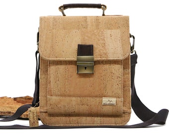 Tablet messenger bag made of cork 'RUFINO'