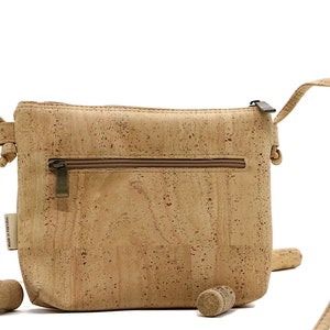 Cork shoulder bag 'EMMA' cork handbag cork handbag vegan sustainable shoulder bag nature nature wood image 3