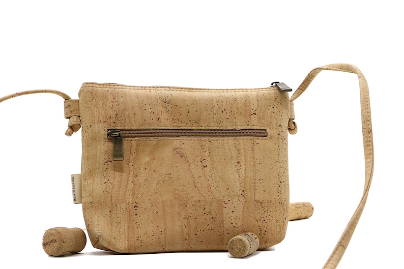 Cork shoulder bag 'EMMA' cork handbag cork handbag vegan sustainable shoulder bag nature nature wood image 3