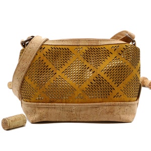 Bolso bandolera de corcho 'PALMEIRA amanecer' - #cork #handbag #kork #handbag #vegan #sostenible #shoulder #bag #Natur #nature #wood