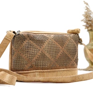 Bolso de corcho 'Café PALMEIRA' - #cork #handbag #kork #handtasche #vegan #nachhaltig #shoulder #bag #Natur #nature #wood