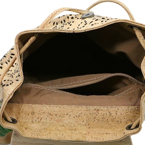 Cork backpack ELEA classic cork backbag vegan sustainable nature kork wood bag image 4