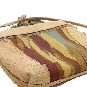 Cork shoulder bag 'EMMA' cork handbag cork handbag vegan sustainable shoulder bag nature nature wood image 5