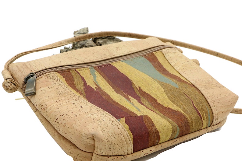 Cork shoulder bag 'EMMA' cork handbag cork handbag vegan sustainable shoulder bag nature nature wood image 5