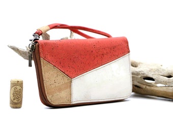 Cork purse "ELLA coral" - #kork #geldbörse #portemonnaie #holz #wood #cork #vegan