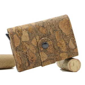 Porta carte in sughero "COMPANHEIRO pro - WOOD EDITION" - #cork #purse #wallet #cardholder #wood #cork #vegan #clip #wallet