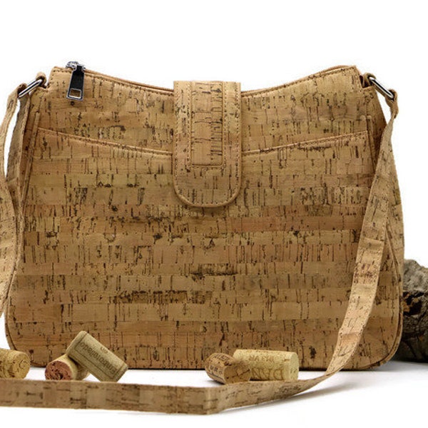 Korkhandtasche "LANA"  - #cork handbag #vegan #nachhaltig #shoulder bag #Natur #nature #wood