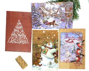 Cork Christmas Cards 'Merry Christmas' - #kork #postkarten #geschenk #nachhaltig #Brief #cork #vegan