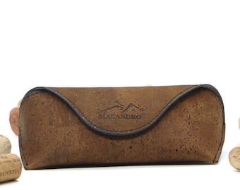 Cork glasses case &quot;LEVI dark&quot; - #corkcase #case #cork #vegan #sustainable #nature #glasses