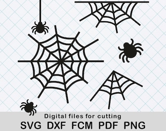 Spiderweb SVG for DIY Halloween decor, spider web clip art, Halloween spider web svg cut files for cricut or Silhouette, Halloween svg