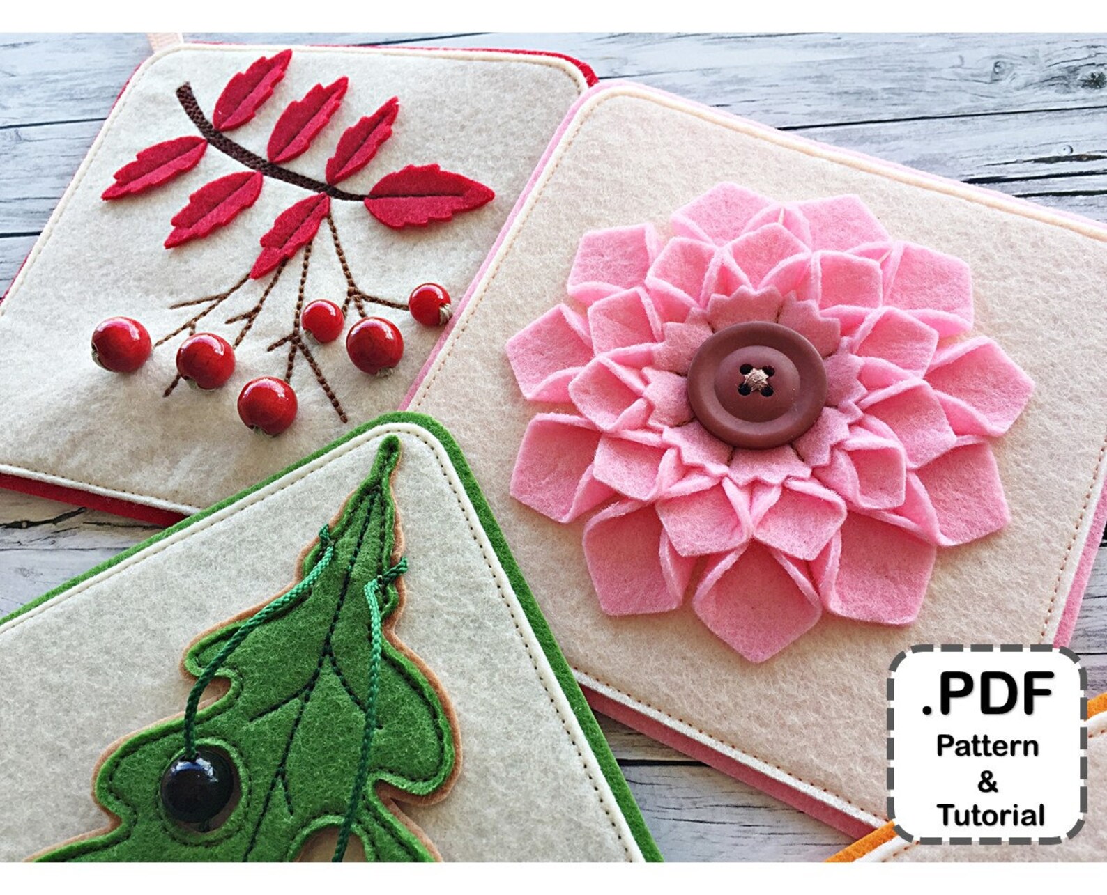 PDF Pattern & Tutorial Tactile Felt Cards Set of 10 Double Etsy Canada