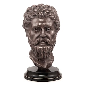 Marcus Aurelius | Sculpture / Bust | Stoic Philosopher | gift, bookshelf, desk, office
