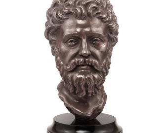 Marcus Aurelius | Sculpture / Bust | Stoic Philosopher | gift, bookshelf, desk, office