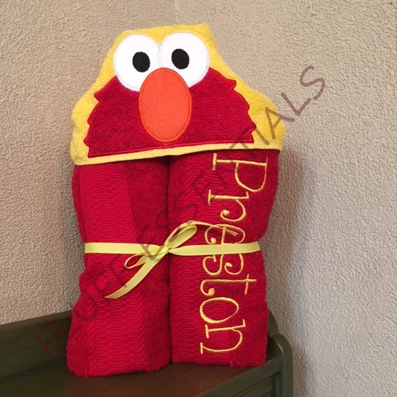 sesame street hooded towel