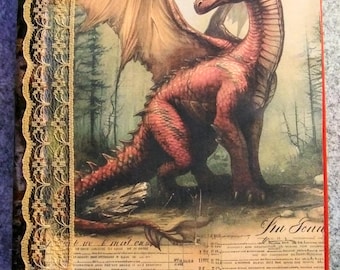 Dragons Junk Journal Planner Diary Memory Book Recipe Journal Scrapbook