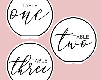 Circle Digital Table Number Download