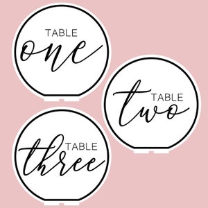 Circle Digital Table Number Download