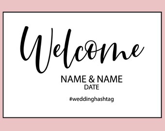 Welcome Wedding and Unplugged Wedding Signs SVGs