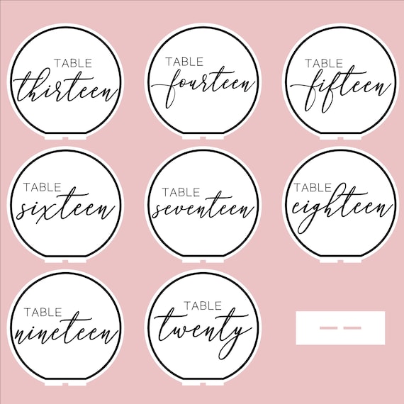Paper & Party Supplies Circle Digital Table Number Download Paper etna ...