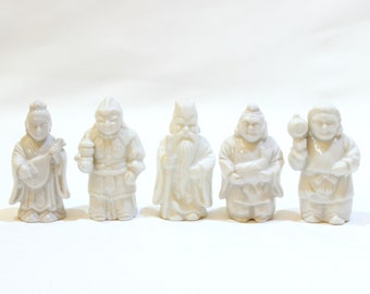 Vintage Lucky Gods of Fortune, 5 Deities of Fortune, Exclusive BP Japan