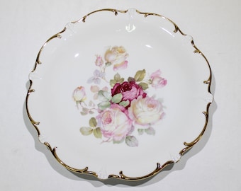 Vintage Antique Rose Schumann Arzberg Germany 12" Plate, Platter, Collectible Plate, Decorative Plate