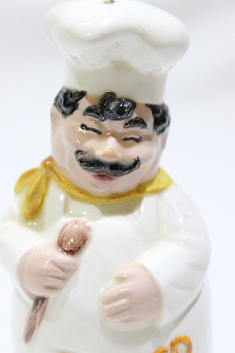 Vintage Italian Chef Grated Cheese Dispenser Chef Figurine Etsy
