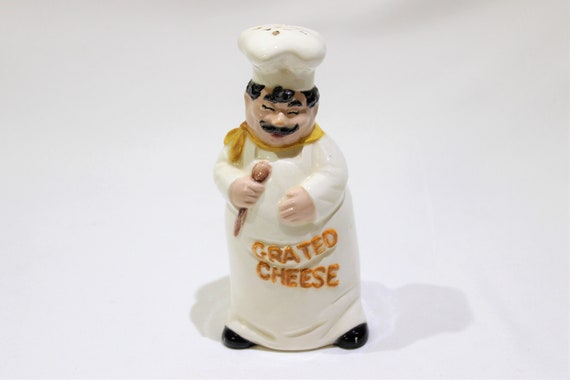 Vintage Italian Chef Grated Cheese Dispenser Chef Figurine Etsy