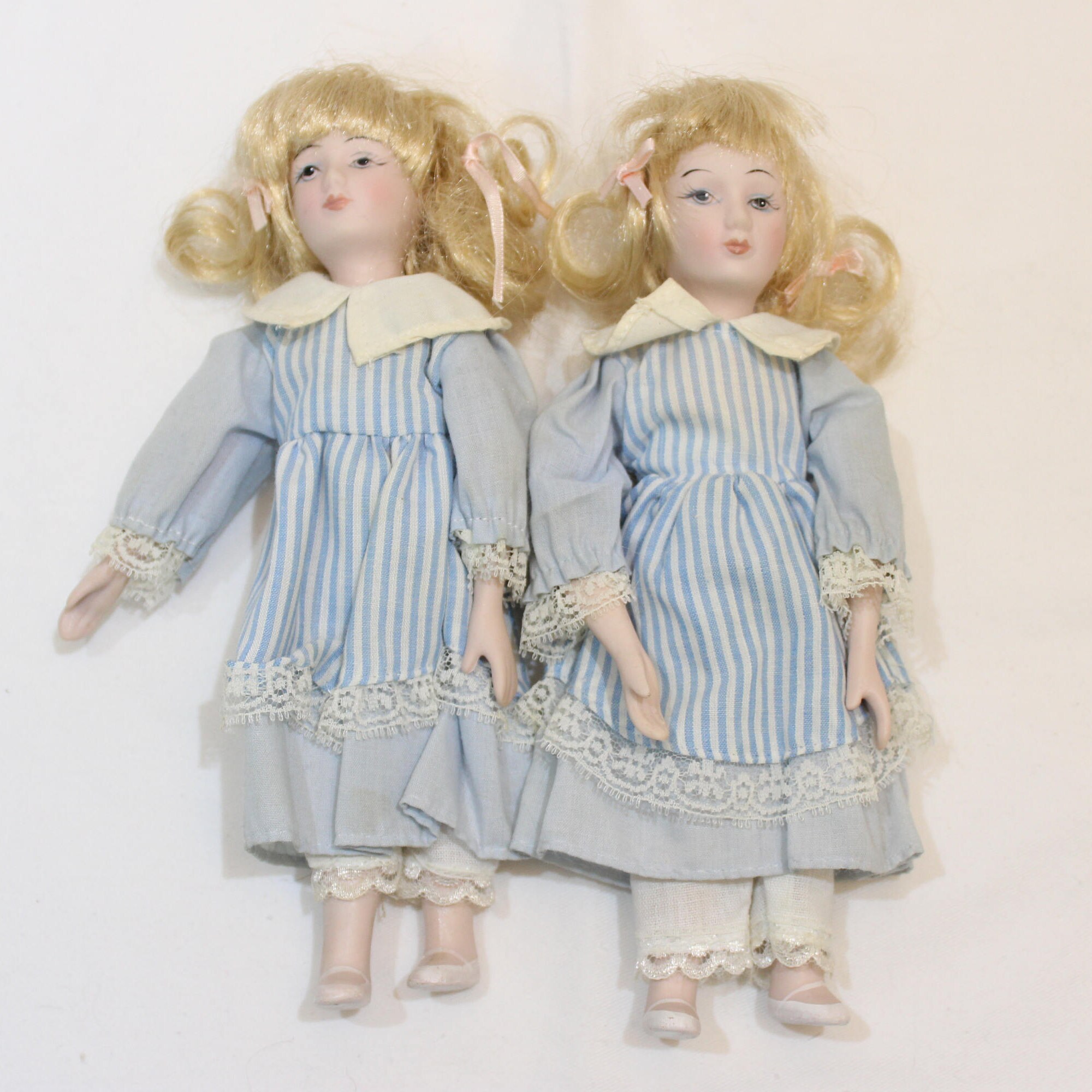 Vintage Porzellan/Tuch Twin Puppen Sammler Puppen | Etsy