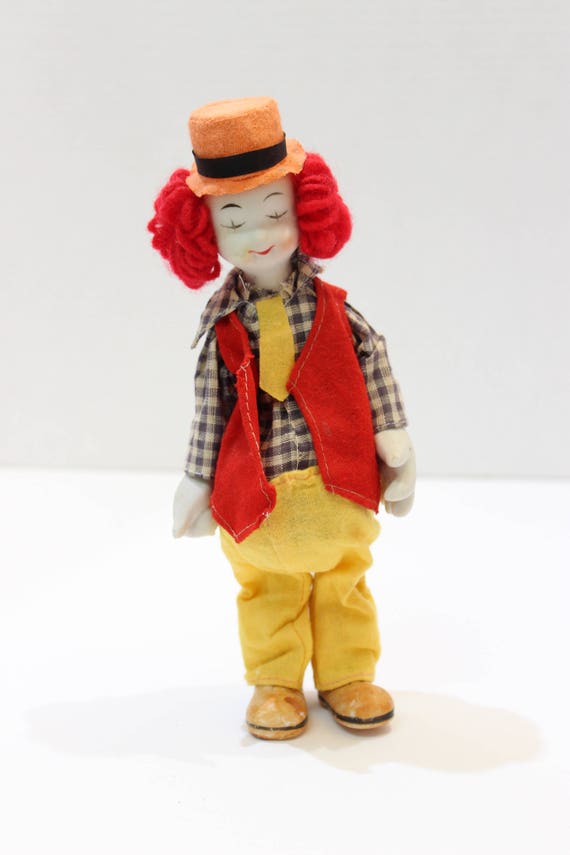 vintage porcelain clowns