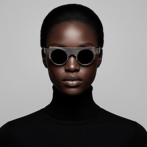 Gafas Steampunk / Gafas de sol de cuerno auténtico / Protección UV400 / Gafas de lujo únicas hechas a mano