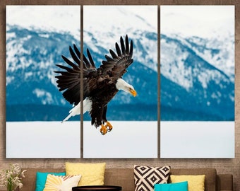 Hawk Eagle Head Portrait Wild Bird Painting Wilderness Art Real Canvas Print Kunstdrucke Com Antiquitaten Kunst
