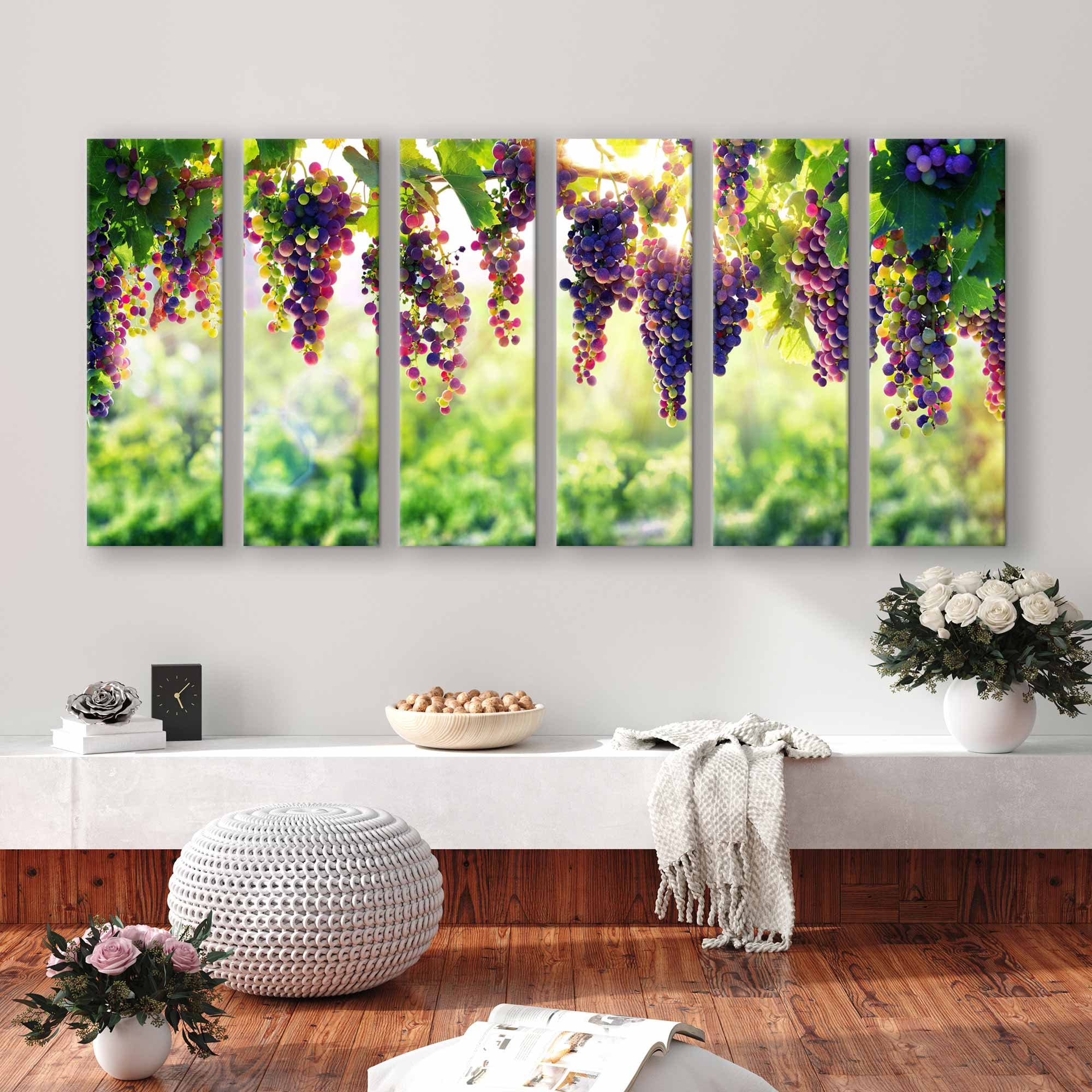 Bunches of Grapes Canvas Print, Grape Wall Art, Fresh Decor - Etsy