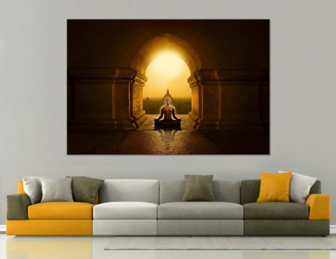 Yoga Meditation Wall Art Canvas Multi Panel Framed Canvas Meditation ...