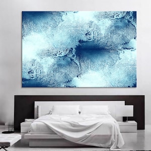 Painting Blue Wall Art Canvas Print