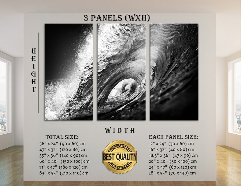 what size is 140*100cm for wall art
