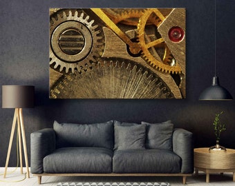 Exquisites Vintage Uhrwerk Wandkunst - Ein zeitloses Meisterwerk