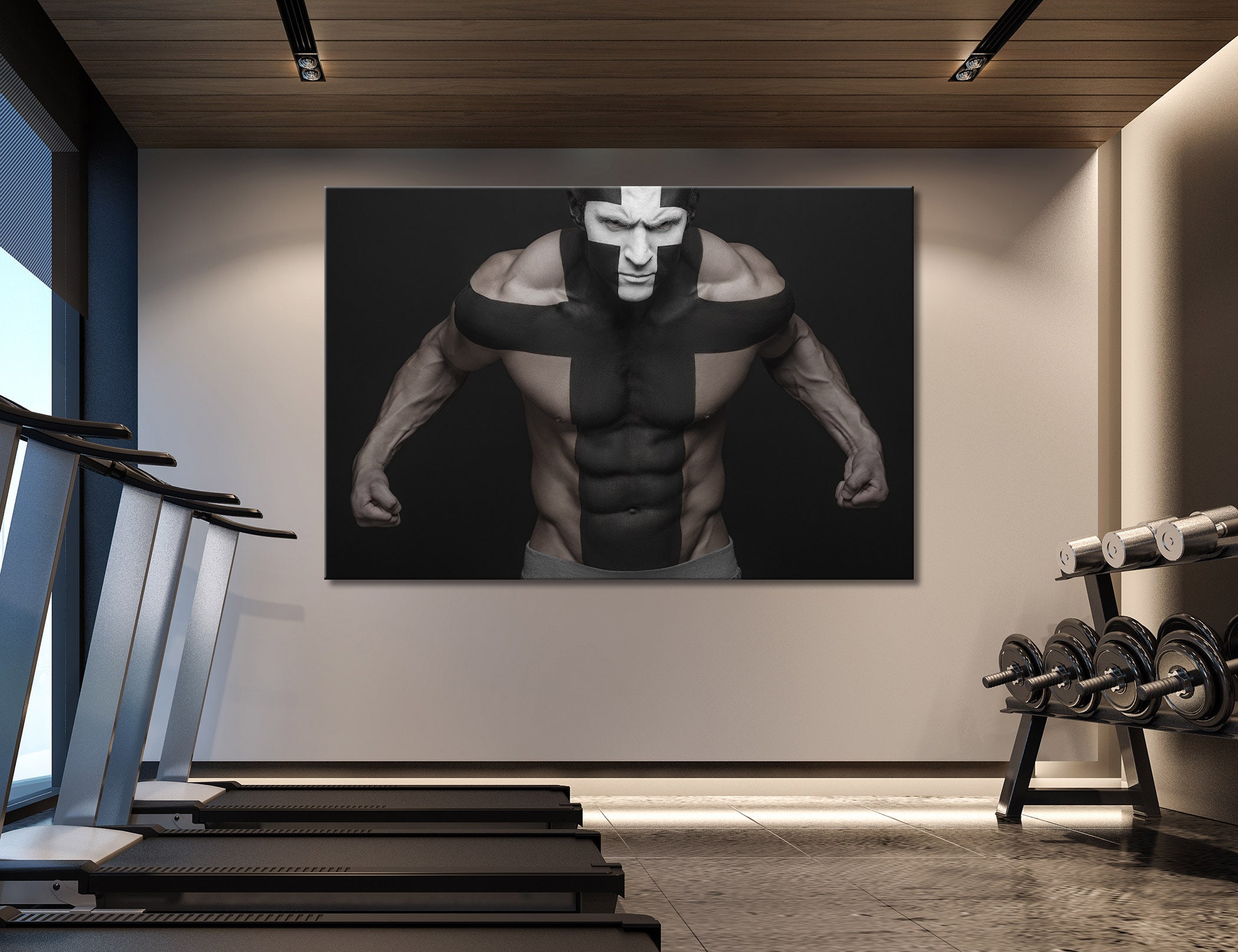 Art mural gym motivationnel - décoration inspirante pour