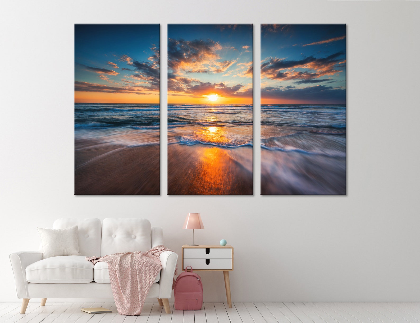Sunrise at Sea Canvas Wall Art Sunrise Wall Art Sunrise Wall Etsy