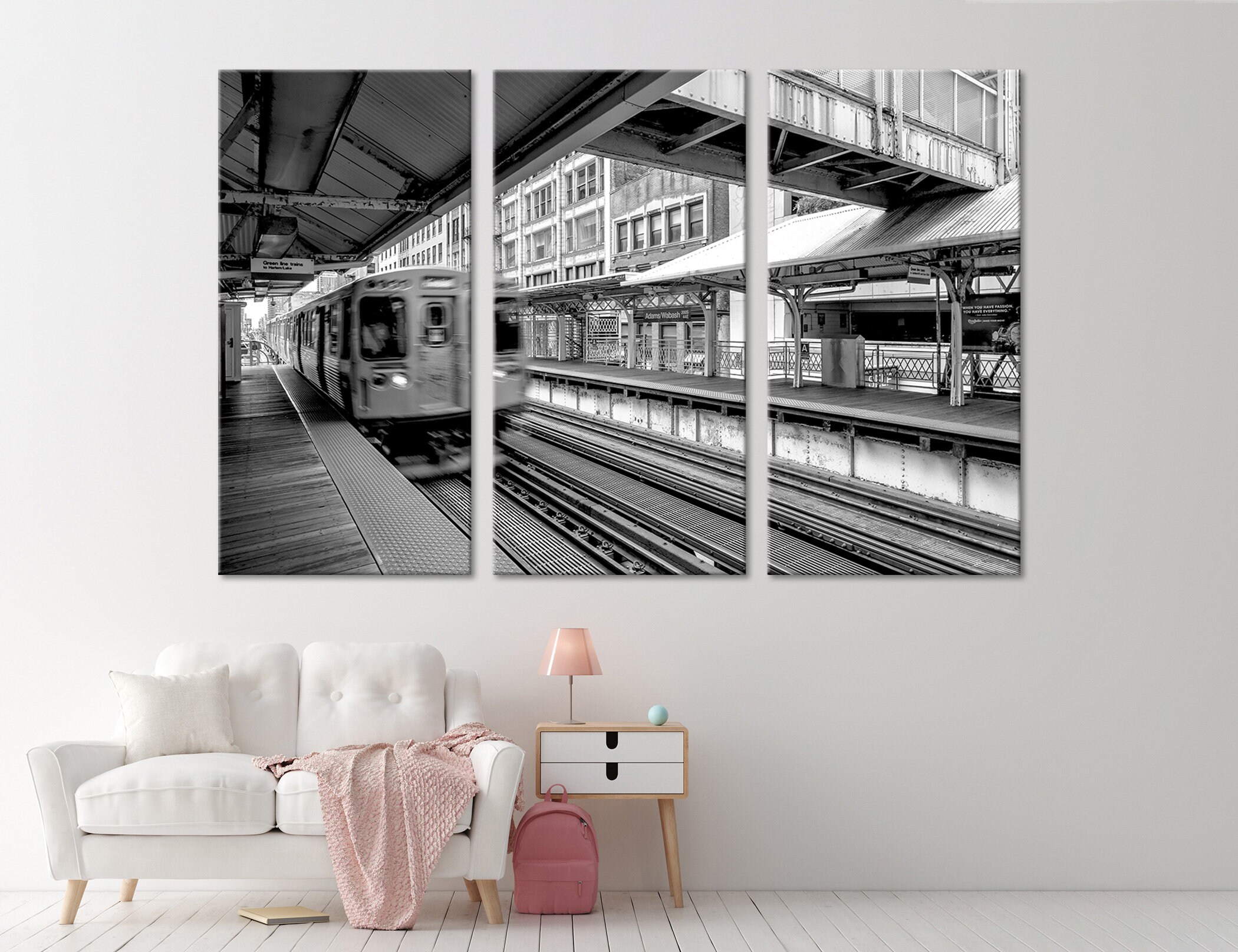 Chicago Wall Art Chicago El Train Wall Art Chicago City | Etsy