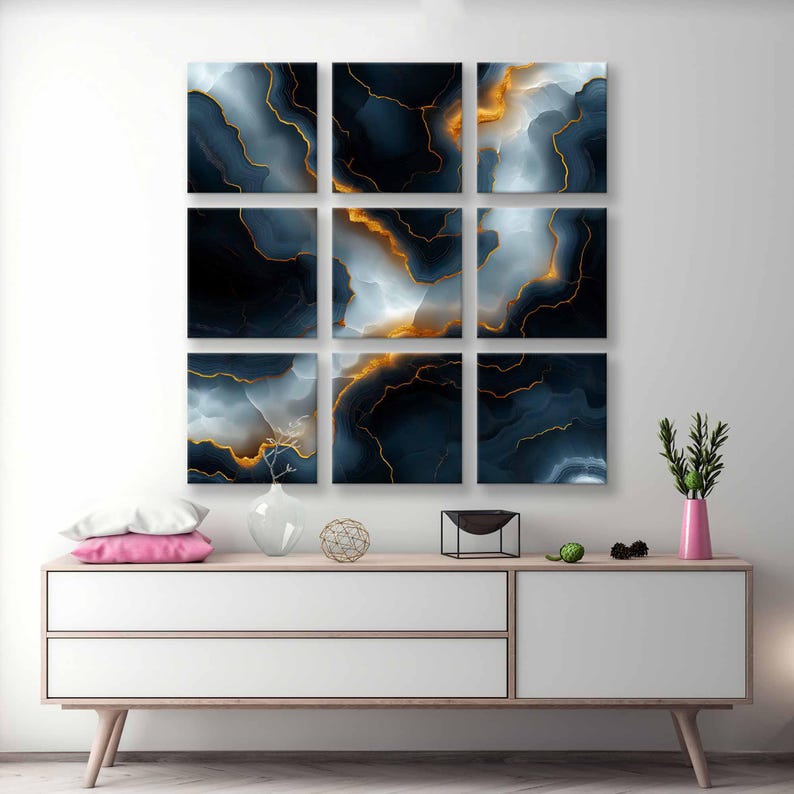 Innovative Interior Design Idea Stone Ceramic Canvas Print Marbled