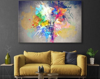 Light Bulb Abstraction, Wall Art, Canvas Print